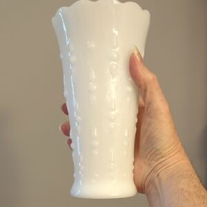 Vintage Anchor Hocking Milk Glass Vase